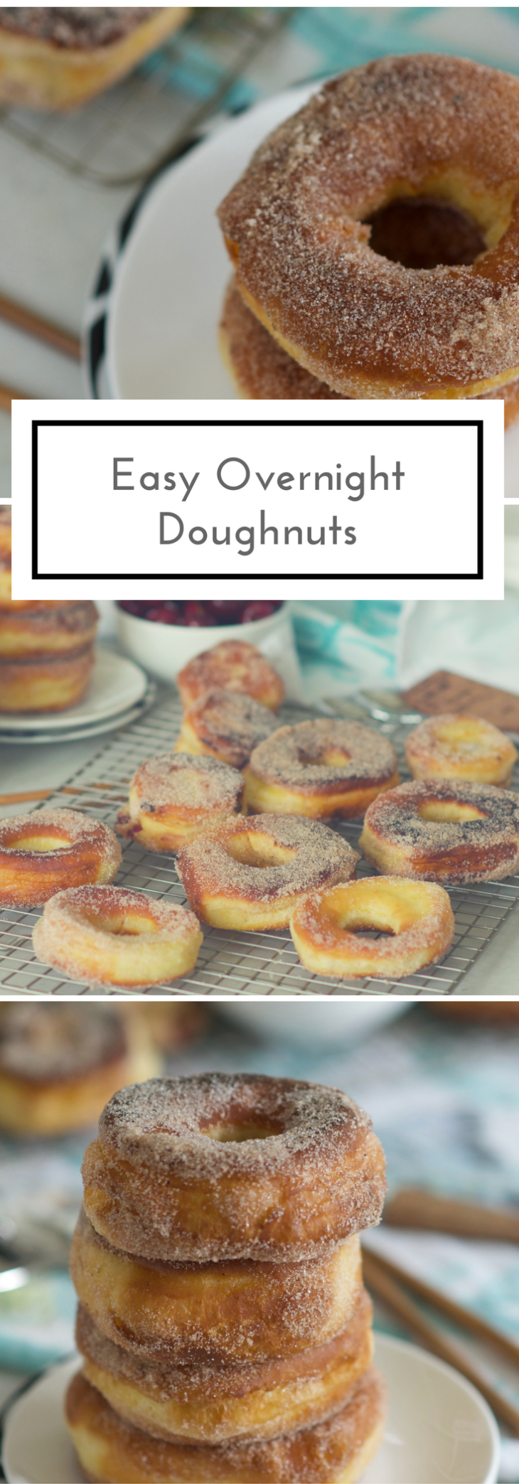 Easy Overnight Doughnuts: Fresh, homemade doughnuts are simple to make with this basic recipe. Enjoy with cinnamon sugar, or fill with chopped, fresh cherries